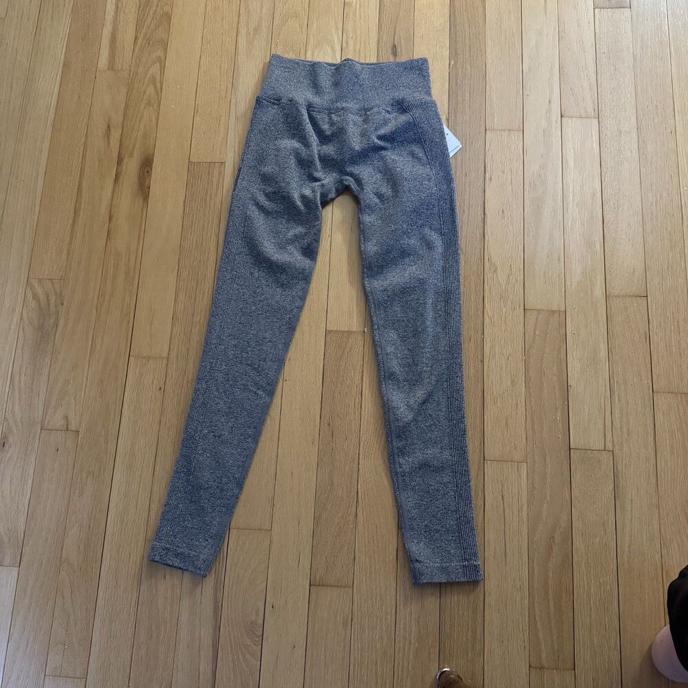 90 Degree By Reflex Leggings Bootyful Ruched Back Ankle Tight Gray NWT Sculpt XS